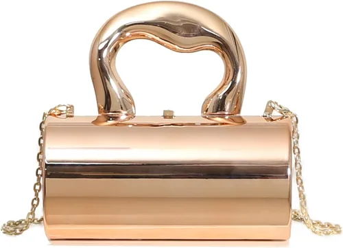 Vista 9 de Monedero dorado, bolsos de mano para mujer, bolso de mano acrílico Y2K, bolso cruzado para mujer, bolso de fiesta de noche