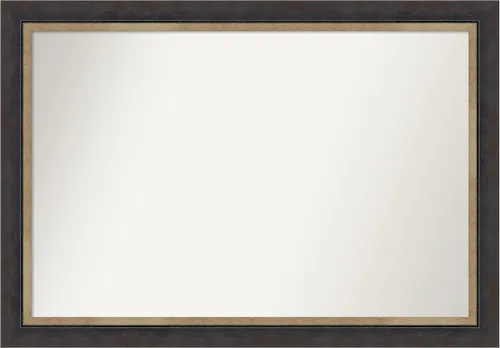 Vista 408 de Amanti Art Espejo personalizado, espejo de baño negro Astor, espejo de pared o espejo de tocador de baño sobre el fregadero (25 x 25 pulgadas)