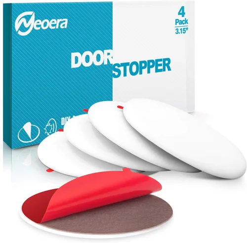 Vista 8 de Neoera - Tope para puerta de pared de goma suave redonda, protector de pared de silicona, 9.8 pies, autoadhesivo para puerta