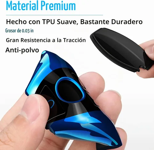 Vista 3 de Intermerge para funda de llavero Mercedes Benz, funda de llave de TPU suave premium compatible con Mercedes Benz C E S M CLS CLK G Class, llave Azul