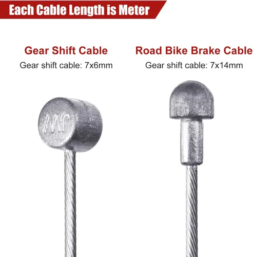 Vista 4 de 4 piezas de cable de freno universal para bicicleta interior kit de carcasa de cable de freno de bicicleta de repuesto para bicicleta de montaña