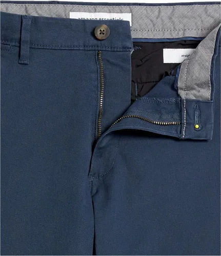 Vista 5 de Tienda Essentials Pantalón caqui elástico casual de ajuste recto para hombre