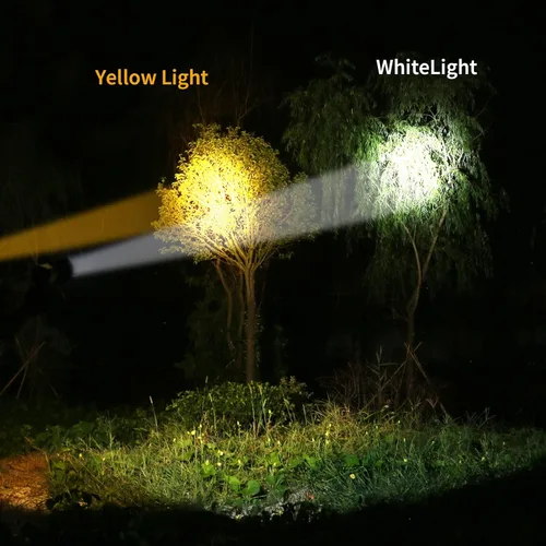 Vista 8 de Superbright Linterna LED de Mano Reflector Linterna Potente Luz de Búsqueda Linterna Recargable por USB con Función de Banco de Energía Luz