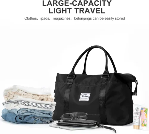 Vista 2 de Bolsa de viaje para gimnasio, bolsa de hombro para mujer, bolsa de hombro para fin de semana
