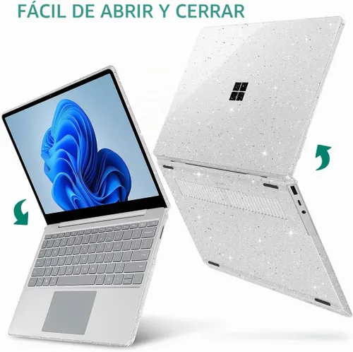 Vista 6 de May Chen Funda compatible con laptop Microsoft Surface de 13.5" 5/4/3 con reposamanos de metal modelo 1951/1868, carcasa rígida de plástico