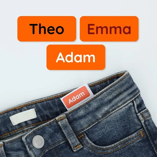 Vista 8 de TeddyLabels - Etiquetas para ropa para hogar de ancianos (60) – Etiquetas adhesivas con nombre para ropa y artículos personales. Etiquetas