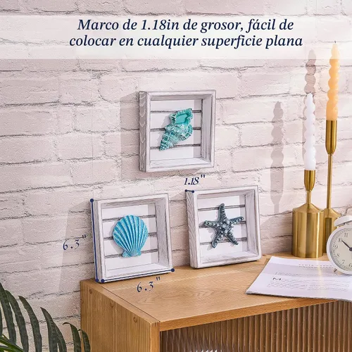 Vista 5 de LODOCAVE Decoración 3D de pared de playa con diseño de estrella de mar de Acabado antiguo