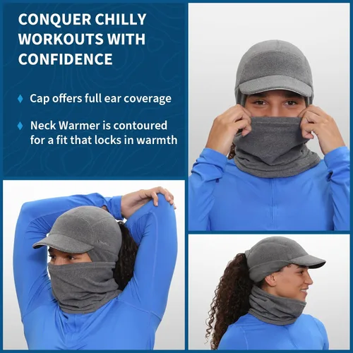Vista 6 de TrailHeads Trailblazer Adventure - Juego de regalo para mujer con gorro de cola de caballo y calentador de cuello de micro