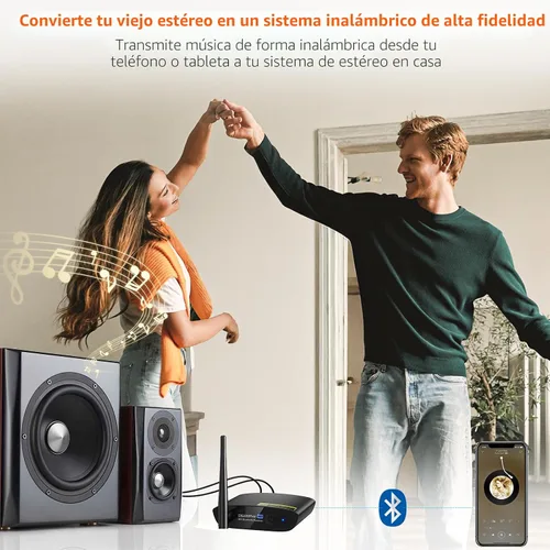 Vista 4 de 1Mii DS200Pro Bluetooth 5.3 Receptor para estéreo doméstico, adaptador de audio inalámbrico HiFi con LDAC, DAC integrado, largo alcance, salidas