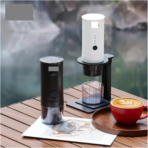 Vista 7 de Cafetera portátil de mano - Cafetera manual para cápsulas y café molido - Ideal para acampar y senderismo (3)