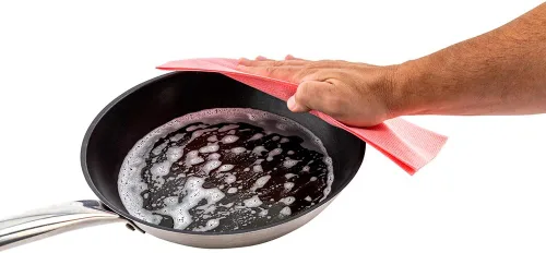 Vista 4 de Restaurantware RW Clean - Paños de limpieza reutilizables de 23.6 x 11.8 pulgadas, 10 toallitas multiusos para platos, duraderos, lavables a