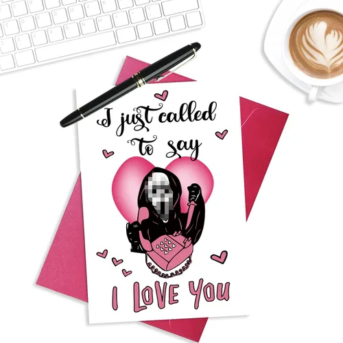 Vista 5 de Divertida tarjeta del día de San Valentín para novio, novia, marido, esposa, "I Called to Say I Love You", tarjeta de aniversario y cumpleaños