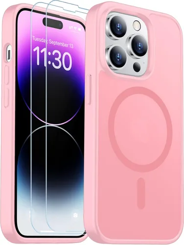 Vista 114 de SPIDERCASE Funda magnética translúcida diseñada para iPhone 11, con 2 protectores de pantalla de vidrio templado, antihuellas, para iPhone 11 de 6.1