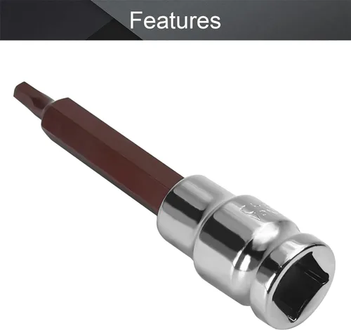 Vista 43 de Utoolmart 1/2" Drive x 0.551 in largo Hex Bit Socket, métrico, S2 y Cr-V acero 1pcs