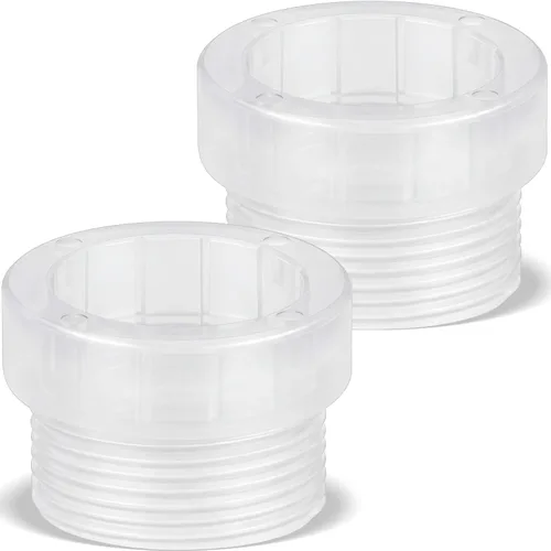 Vista 10 de Thyle Estabilizador de sombrilla de piscina, adaptador de inserción de 3/4 pulgadas, fundas adaptadoras roscadas, estabilizador de poste de Blanco