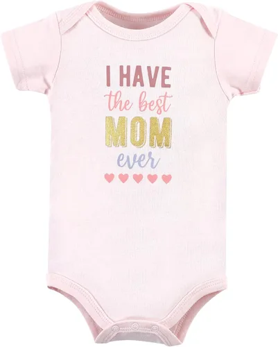 Vista 201 de Hudson Baby baby-girls Cotton Bodysuits 3-pack