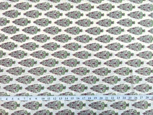 Vista 6 de AVKA Studio Tela con Estampado de Bloques a Mano por Yarda - PRECORTADA 1 Yarda 42 Pulgadas de Ancho - Material 100% Algodón - Patrón Paisley Beige