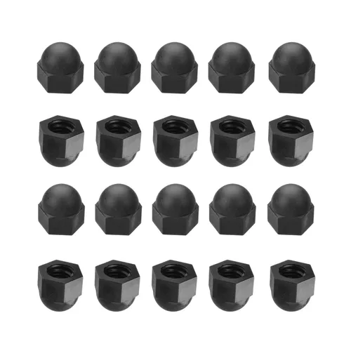 Vista 10 de Tuercas hexagonales de bellota M10, tuercas de cabeza de cúpula de nailon, hexagonales, tuercas decorativas para tornillos, tornillos, tono blanco