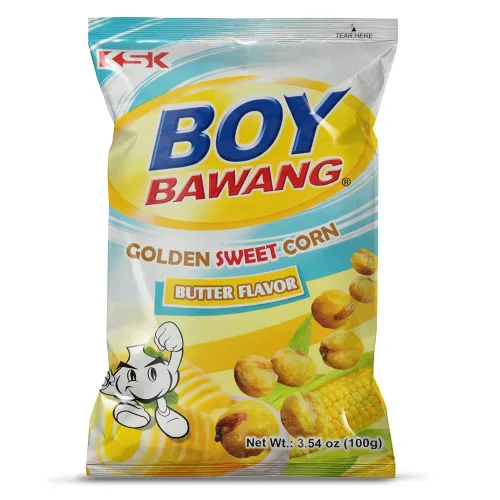 Vista 3 de Boy Bawang Cornick, Butter - Nueces de maíz crujientes, sabrosas y sin gluten, 3.54 onzas (3.53 oz), paquete de 3