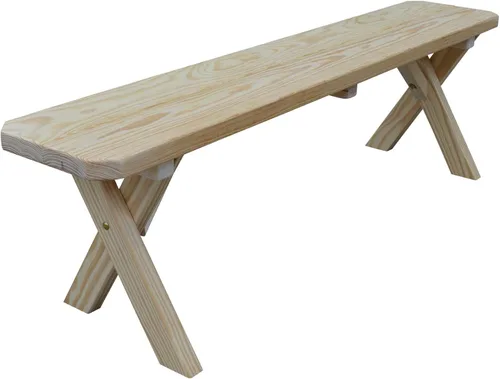 Vista 95 de Furniture Barn USA Pine - Banco cruzado de 2 pies, color negro