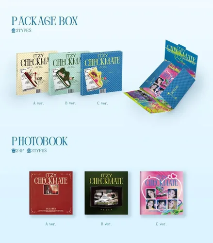 Vista 2 de DREAMUS ITZY CHECKMATE EDICIÓN ESPECIAL CD+Cartel lírico en paquete+Photobook+Photocard+Etiqueta especial+Pegatina+Postal+Seguimiento Sellado
