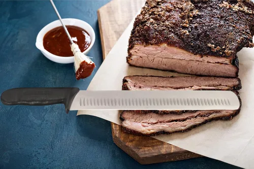 Vista 2 de Cortadora/talladora Granton Edge de 12" - Cuchillo Prime Rib - Cozzini Cutlery Imports