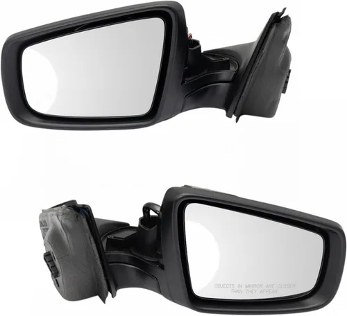 Vista 113 de TRQ Conjunto de 2 piezas de espejo lateral para conductor y pasajero, ajuste eléctrico, sin calefacción, sin memoria, color negro, compatible