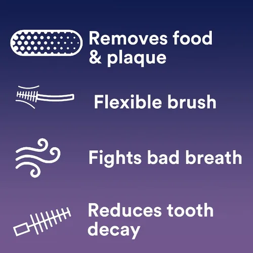 Vista 6 de Cepillos Interdentales de Control de Placa DenTek - Ajustados, Paquete de 16 - Removedor de Placa Interdental Fácil de Cepillar con Flúor - Limpia