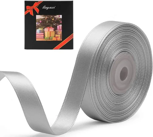 Vista 133 de Cinta de satén verde manzana de doble cara de color sólido de 1/2 pulgada x 25 yardas, cintas perfectas para manualidades, decoración de bodas
