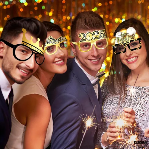 Vista 6 de KatchOn, Gafas de feliz año nuevo 2025 – Paquete de 12, gafas de fiesta de Año Nuevo 2025 Gafas de feliz Año Nuevo, decoraciones de Año Nuevo 2025