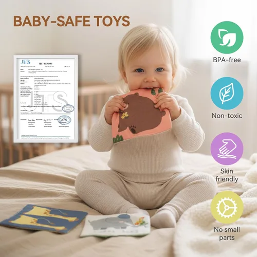Vista 8 de Youuys Caja de Pañuelos de Juguete para Bebés de 6-12 Meses, Juguetes Sensoriales Montessori para Niño de 1 Año, Juguete Infantil con Pañuelos