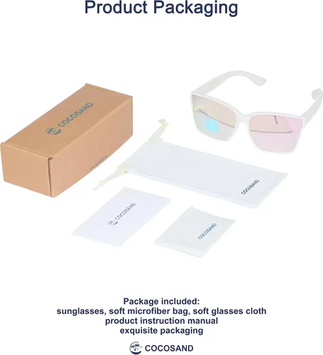 Vista 2 de COCOSAND Lentes de sol polarizados para niños, protección UV 400, retro, cuadrados, futuristas, para jóvenes, adolescentes, niños y niñas de 5 a 12