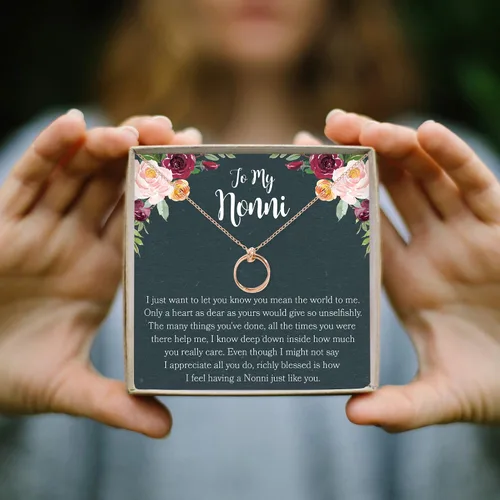 Vista 7 de Dear Ava Necklace Gift For Women and Girls - Adjustable Modern Jewelry Pendant Love Gifting Idea for Her with Heartfelt Card - Long Distance Gifts