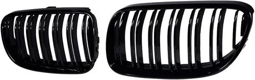 Vista 6 de Par de parrilla frontal de doble línea negra brillante compatible con BMW E92 E93 328i 335i xDrive 2011-2013 2 puertas