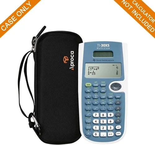 Vista 5 de Aproca Funda compatible con calculadora científica Texas Instruments TI-30XS MultiView, bolsa de almacenamiento portátil para accesorios (solo funda)