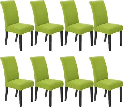 Vista 80 de Juego de 2 fundas para sillas de comedor, fundas elásticas para sillas de comedor, fundas para sillas de cocina de jacquard texturizadas, decoración