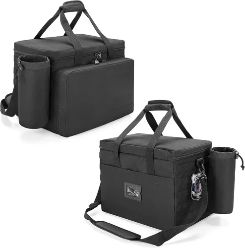 Vista 5 de Bolsa de patrulla Trunab para aplicación de la ley, bolsa de servicio policial, organizador de asiento delantero de automóvil compatible con laptop