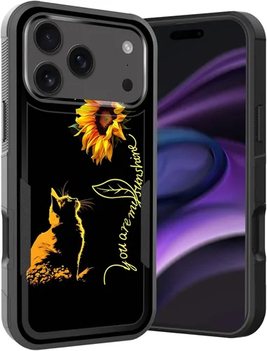 Vista 145 de Funda para iPhone Air, doble capa híbrida resistente resistente a prueba de golpes de policarbonato duro + funda protectora de silicona suave