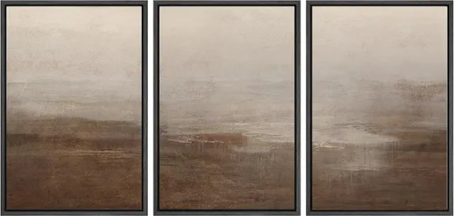 Vista 22 de SIGNWIN Lienzo enmarcado para pared, juego de arte tranquilo con reflejo de lago, acuarela, montaña y agua, ilustraciones modernas, arte abstracto