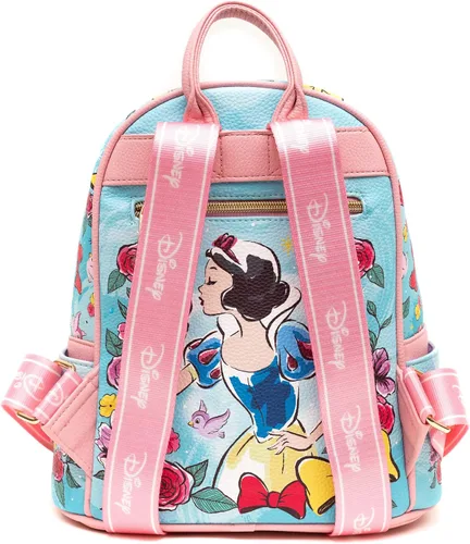 Vista 5 de Mini mochila de moda de cuero vegano blanco nieve de 11 pulgadas