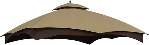 Vista 8 de MASTERCANOPY - Toldo de repuesto de 10 x 12 pies para #GF-12S004B-1, beige Canopy top only, 100% polyester, UV & water-repellent, fits Lowe's
