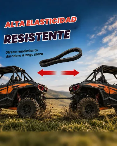 Vista 3 de StarknightMT Maverick Outlander - Cinturón de carbono de larga duración de nailon grueso de goma
