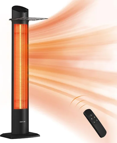 Vista 12 de EAST OAK Calentador eléctrico para patio, calentador infrarrojo montado en la pared de 1500 W para exteriores, garaje, patio trasero, restaurante