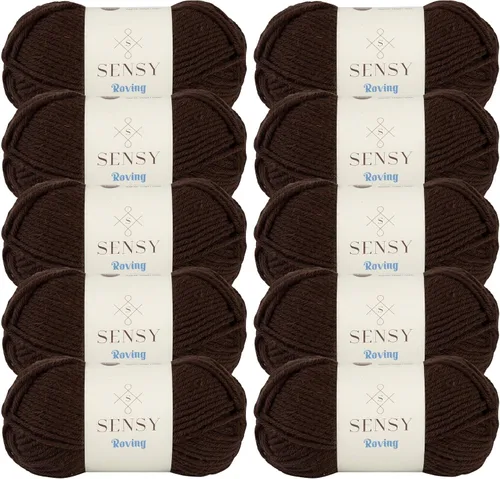 Vista 79 de Sensy Roving - Ovillo de lana multicolor, 3.5 onzas, 132 yardas, calibre 5, voluminoso (otoño)