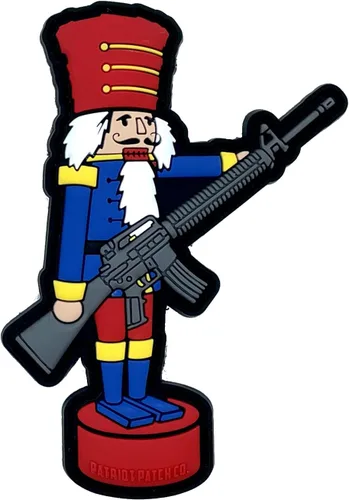 Vista 2 de Patriot Patch Co - Parches tácticos de moral de Navidad (AK-47 Nut Cracker Patch)