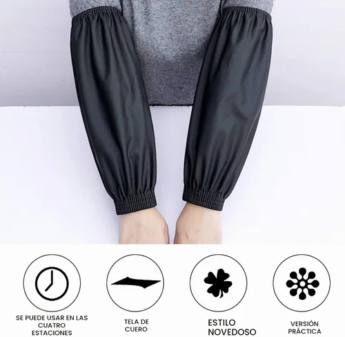 Vista 4 de Fundas impermeables para brazos, 2 pares de fundas de poliuretano para limpiar peces, mangas de brazo para lavar platos, manga impermeable