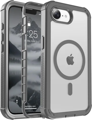 Vista 122 de jaroco - Funda magnética compatible con MagSafe para iPhone 11 de 6.1 pulgadas; protección de grado militar contra caídas, de doble capa