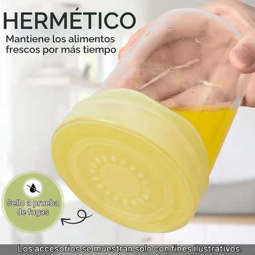 Vista 5 de Tapas elásticas de silicona reutilizables – 6 fundas multicolor para alimentos para cuencos, tazas y recipientes – herméticas, a prueba de fugas