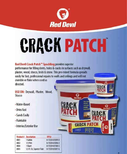 Vista 3 de Red Devil 0804 Crack Patch Premium Acrylic Spackling - Paquete de 6
