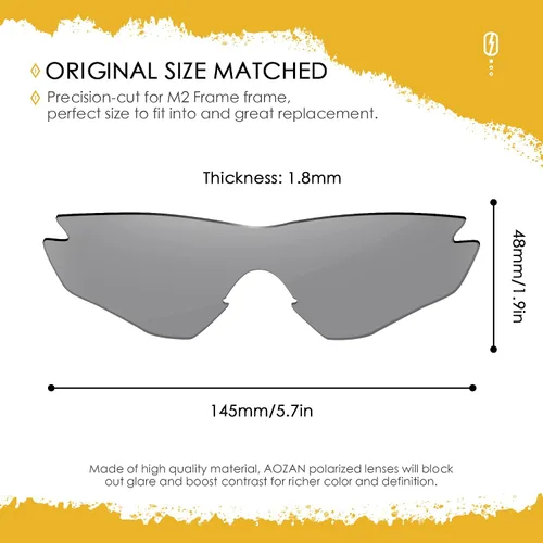 Vista 32 de Lentes de repuesto ANSI Z87.1 para gafas de sol Oakley M2 Frame OO9212